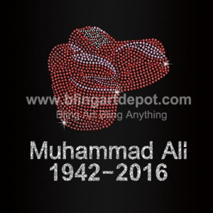 Muhammad Ali 1942-2016 Rhinestone Transfers